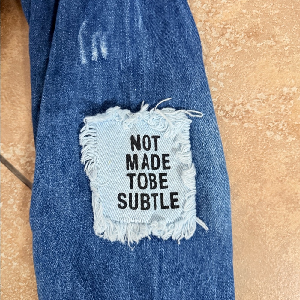 Blue Denim Jeans with Patch